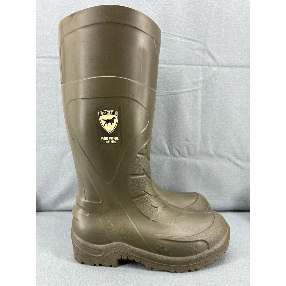 Irish Setter Red Wing 89011 Rubber Hunting Work Boots Green Men’s 8 Women’s 9